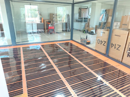 Ofis parke altı ısıtma - elektrikli yerden ısıtma ( Ataşehir / İstanbul) 